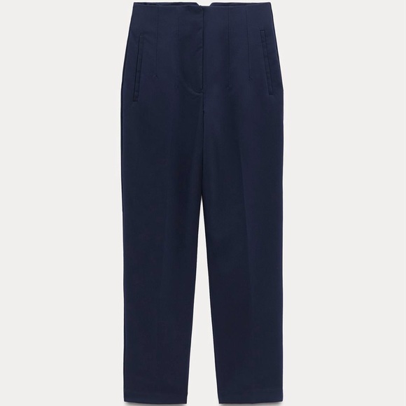 Zara High Waist Pants in Navy size Small - Picture 9 of 10